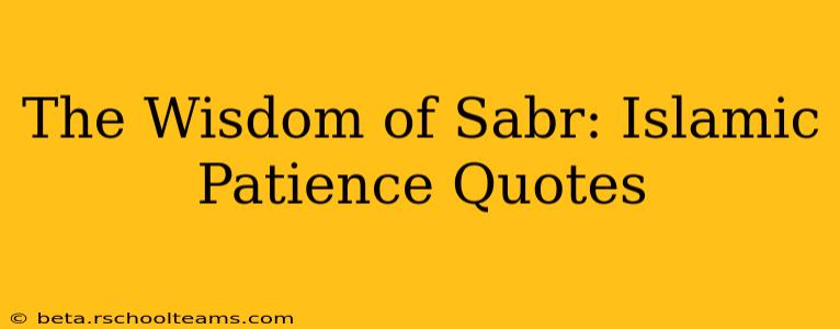 The Wisdom of Sabr: Islamic Patience Quotes