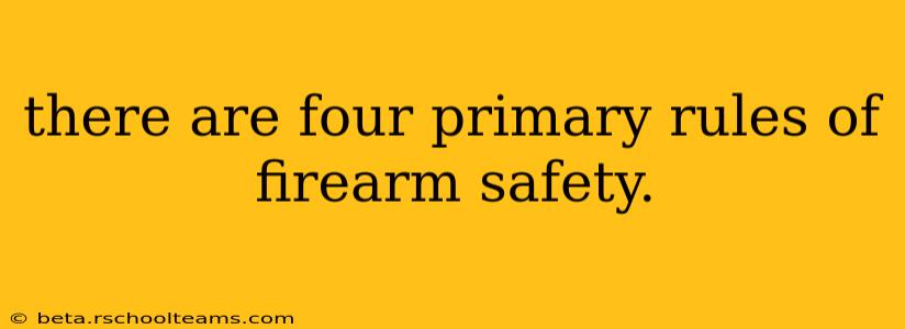 there are four primary rules of firearm safety.