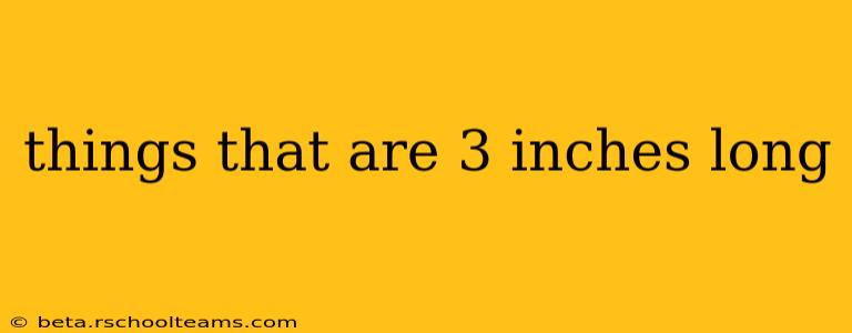 things that are 3 inches long