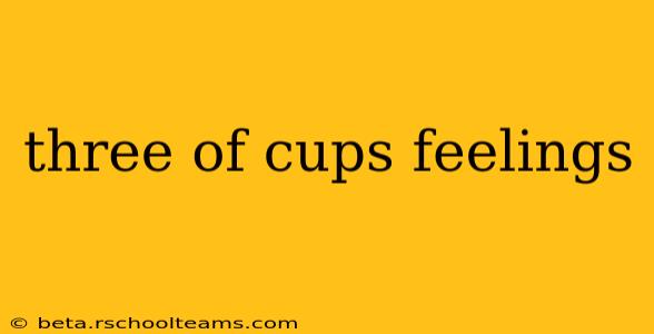 three of cups feelings