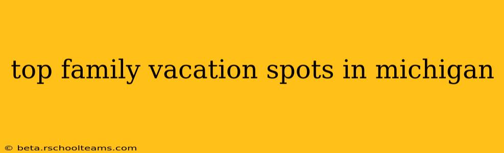 top family vacation spots in michigan