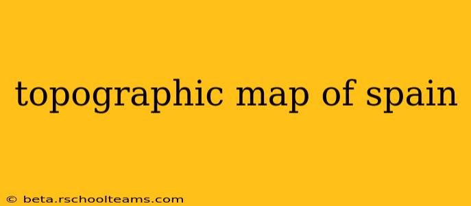 topographic map of spain