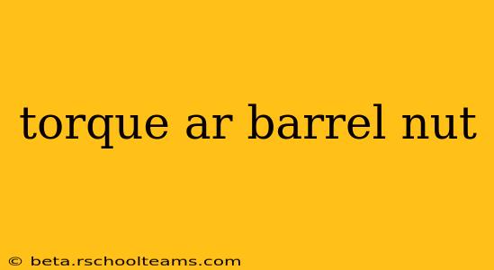 torque ar barrel nut