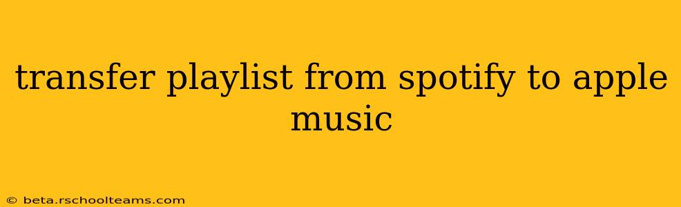 transfer playlist from spotify to apple music