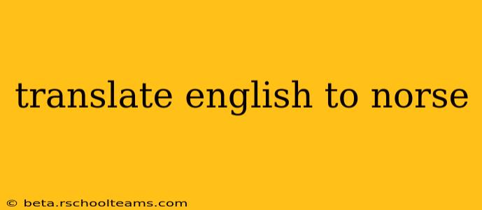translate english to norse