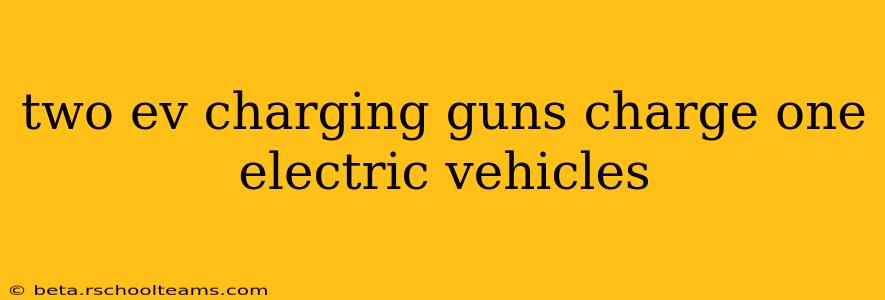 two ev charging guns charge one electric vehicles