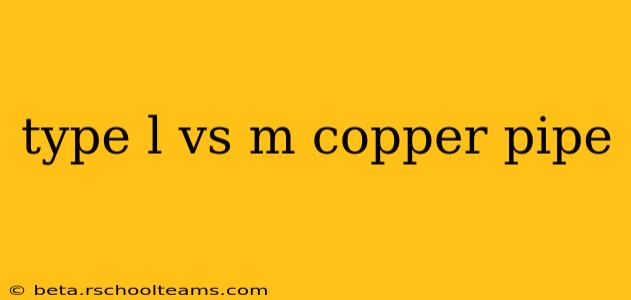 type l vs m copper pipe