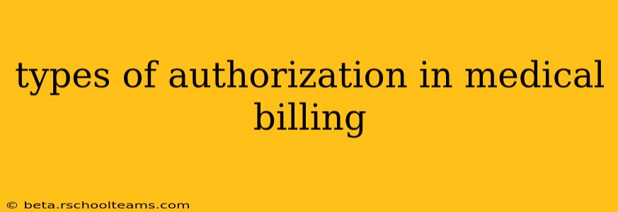 types of authorization in medical billing