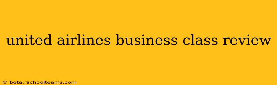 united airlines business class review