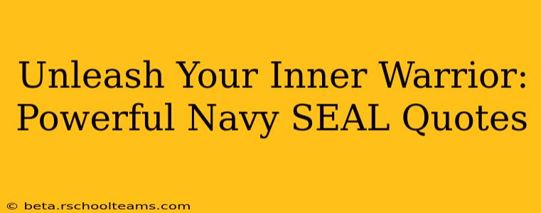 Unleash Your Inner Warrior: Powerful Navy SEAL Quotes