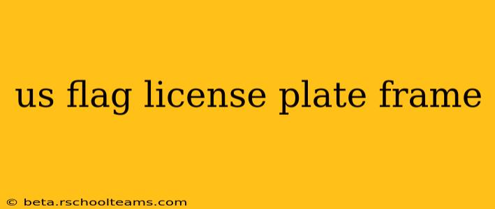 us flag license plate frame