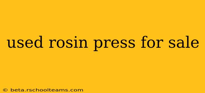 used rosin press for sale