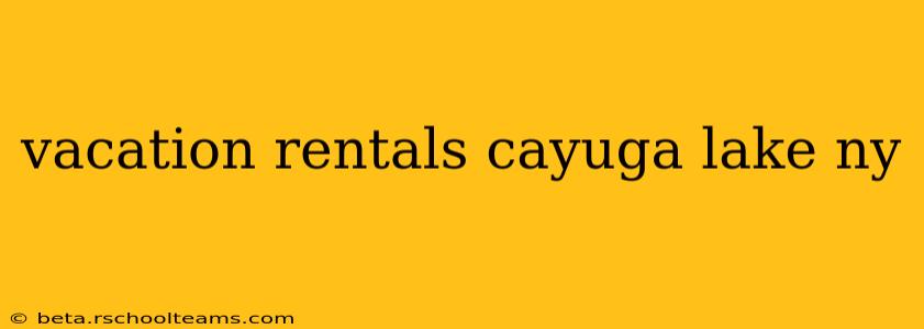 vacation rentals cayuga lake ny