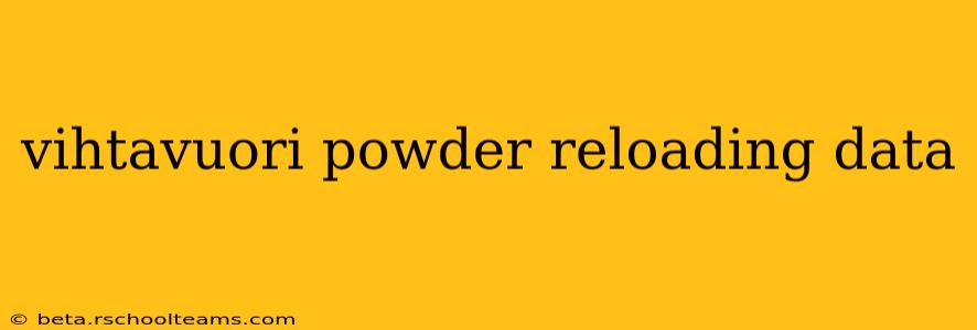 vihtavuori powder reloading data