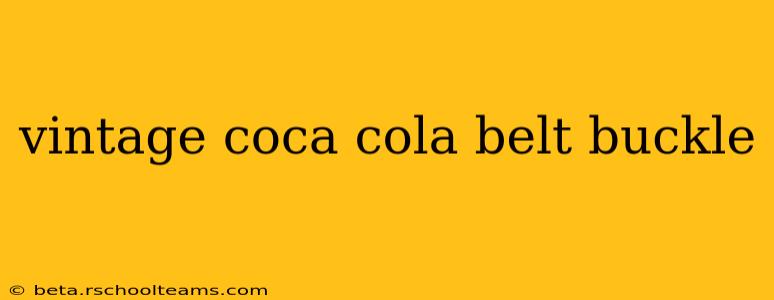 vintage coca cola belt buckle