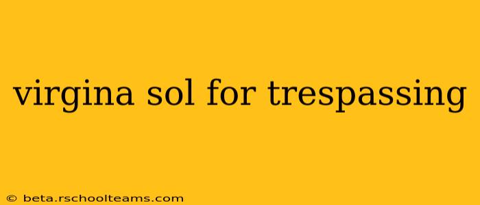 virgina sol for trespassing