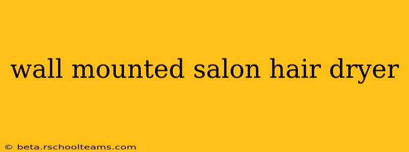 wall mounted salon hair dryer