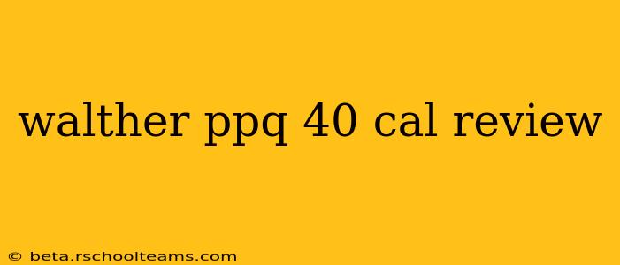walther ppq 40 cal review