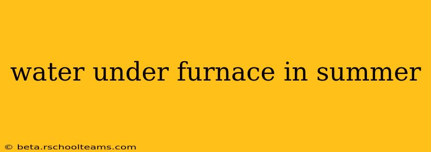 water under furnace in summer