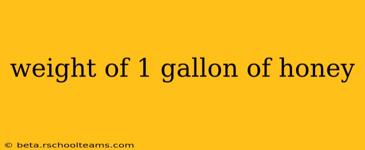 weight of 1 gallon of honey