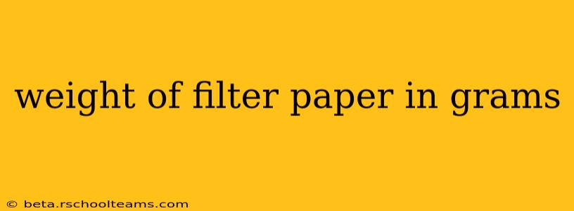 weight of filter paper in grams