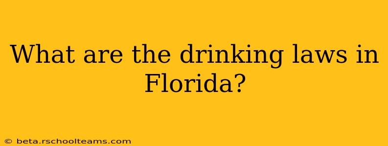 What are the drinking laws in Florida?