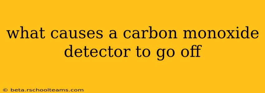 what causes a carbon monoxide detector to go off