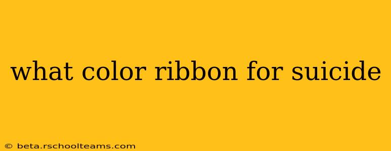 what color ribbon for suicide