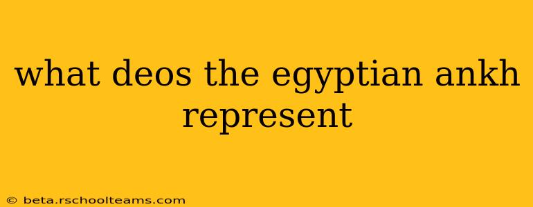 what deos the egyptian ankh represent