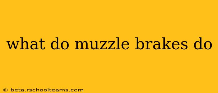 what do muzzle brakes do