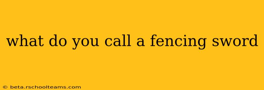 what do you call a fencing sword