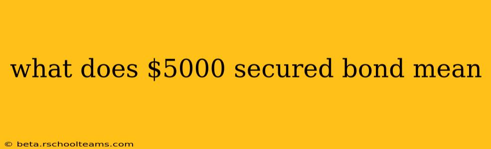 what does $5000 secured bond mean