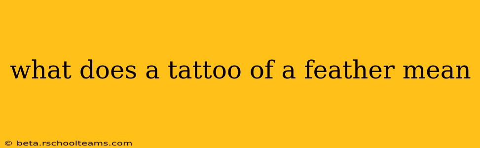 what does a tattoo of a feather mean