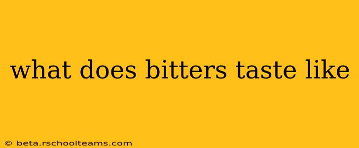 what does bitters taste like