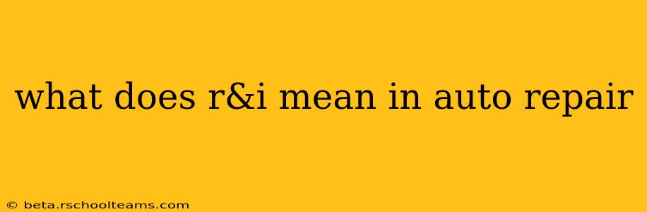what does r&i mean in auto repair