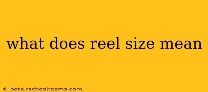 what does reel size mean