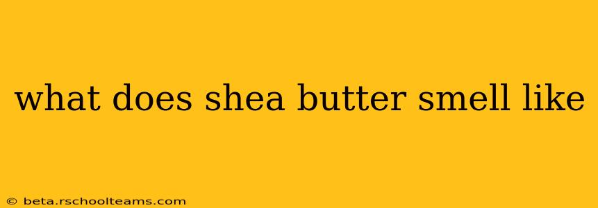 what does shea butter smell like