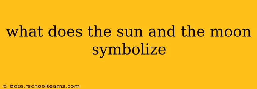 what does the sun and the moon symbolize