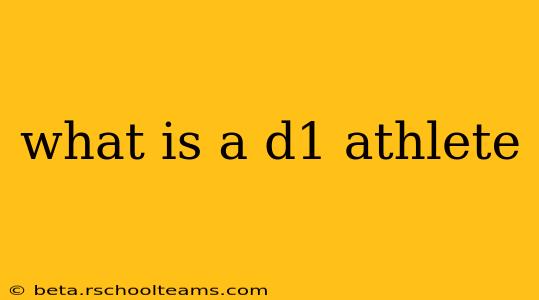 what is a d1 athlete
