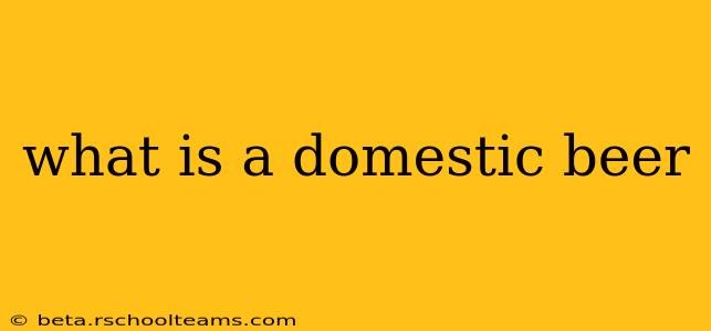 what is a domestic beer