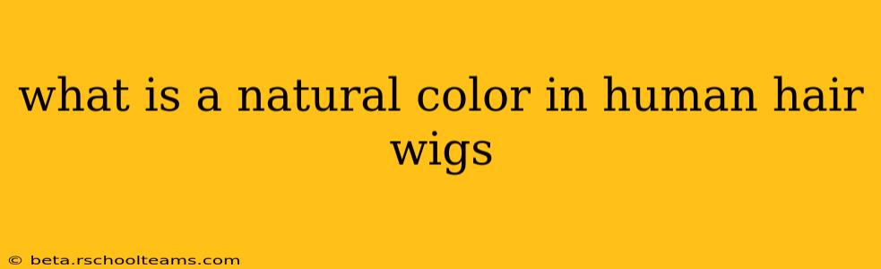 what is a natural color in human hair wigs