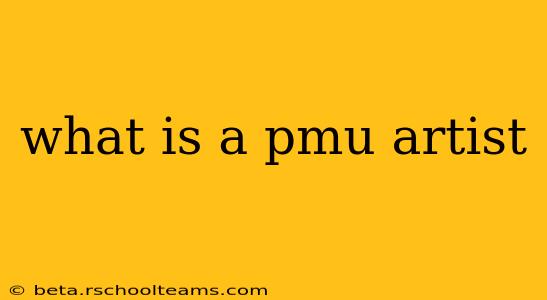 what is a pmu artist