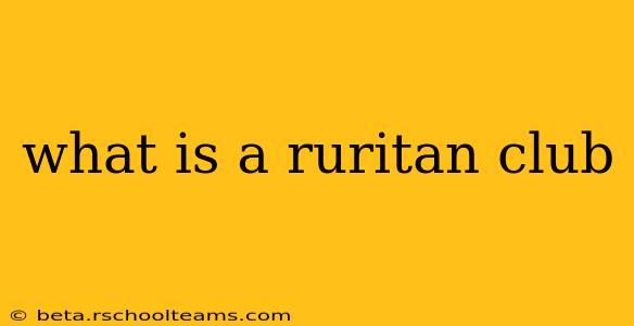 what is a ruritan club