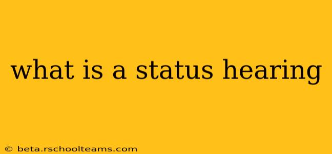 what is a status hearing