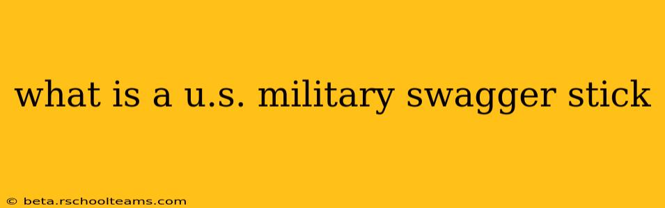 what is a u.s. military swagger stick