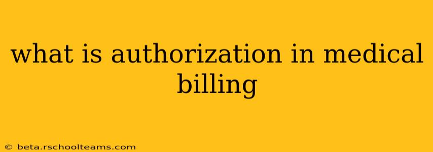 what is authorization in medical billing