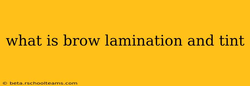 what is brow lamination and tint