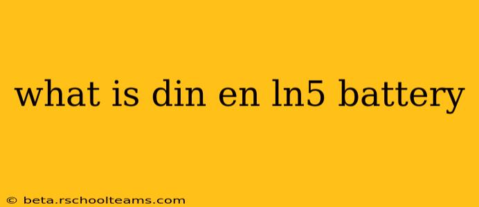what is din en ln5 battery