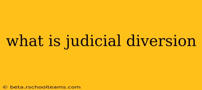 what is judicial diversion