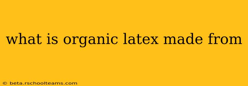 what is organic latex made from